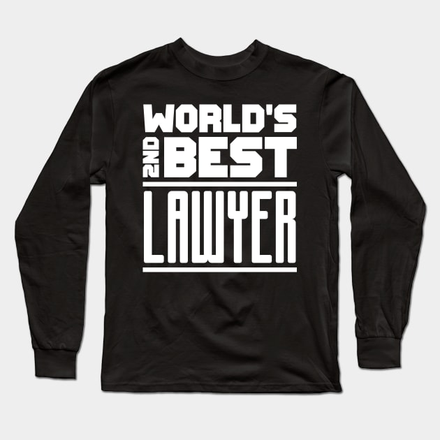 2nd best lawyer Long Sleeve T-Shirt by colorsplash